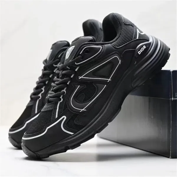 Dior B23 Black White Chunky Sneakers - 1