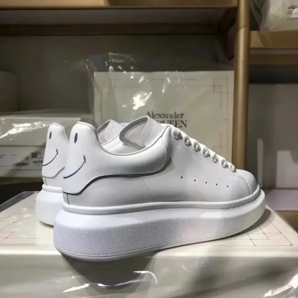 Alexander McQueen Oversized Sneaker White with Transparent Pink Sole Sneakers - 4