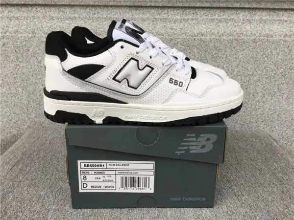 New Balance 550 White Navy Beige Sneakers - 8
