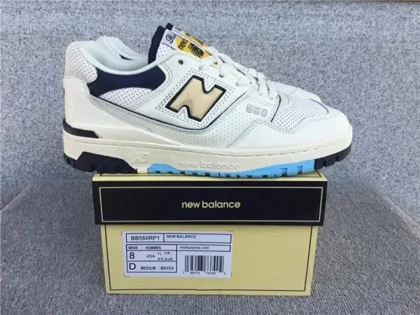 New Balance 550 White Navy Beige Sneakers - 1