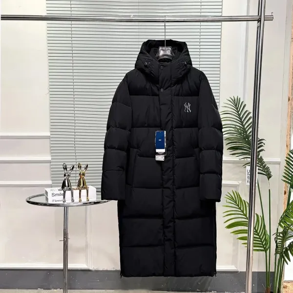MLB New York Yankees Black Long Down Jacket - 1