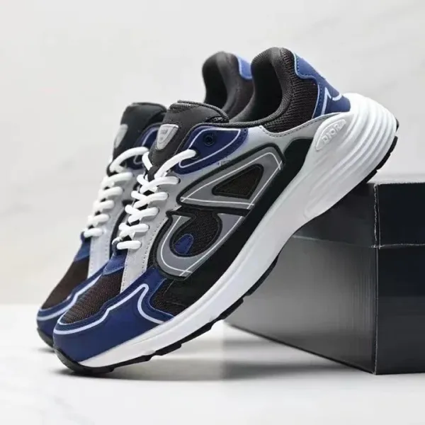 Dior B23 Low Blue Black White Sneakers - 1