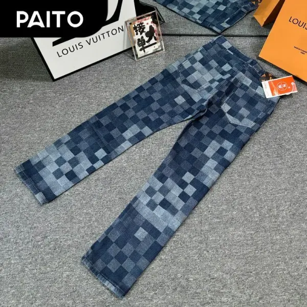 Louis Vuitton Pixel Check Denim Jeans - 1