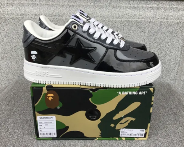 A Bathing Ape x Nike Air Force 1 Low White Sneakers - 6