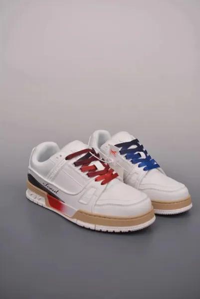 Louis Vuitton Trainer Seoul Edition White Red Blue Sneakers - 1