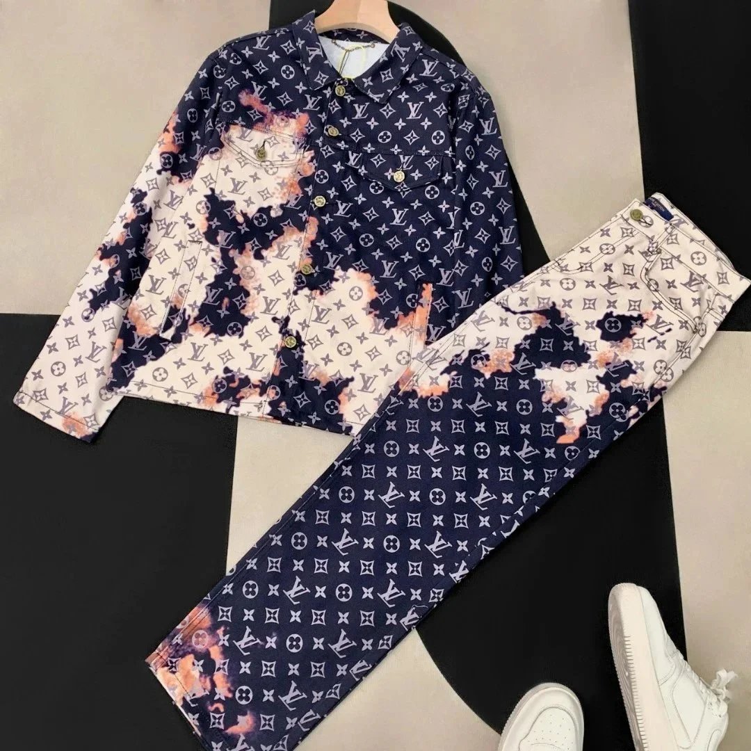 Louis Vuitton Men's Denim Jacket and Pants Set