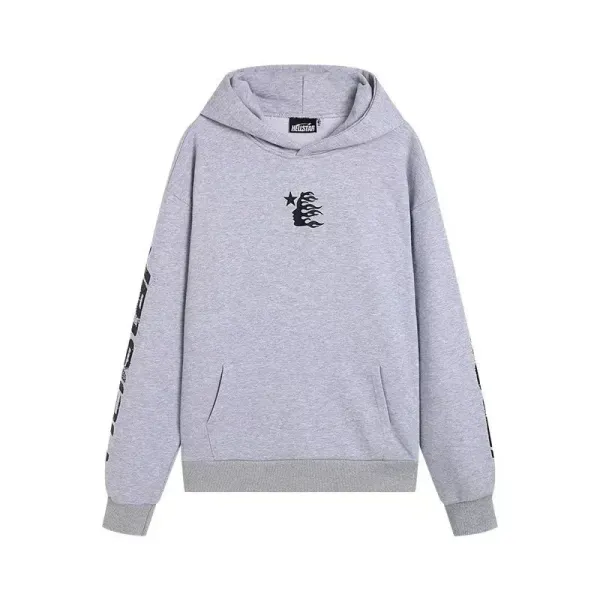 Hellstar Flame Star Hoodie Gray - 1