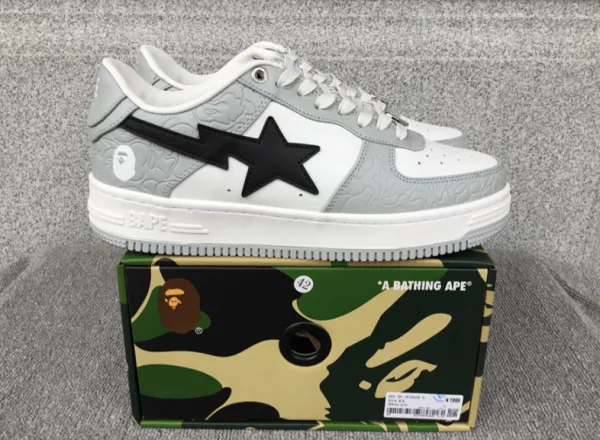 A Bathing Ape x Nike Air Force 1 Low White Sneakers - 8