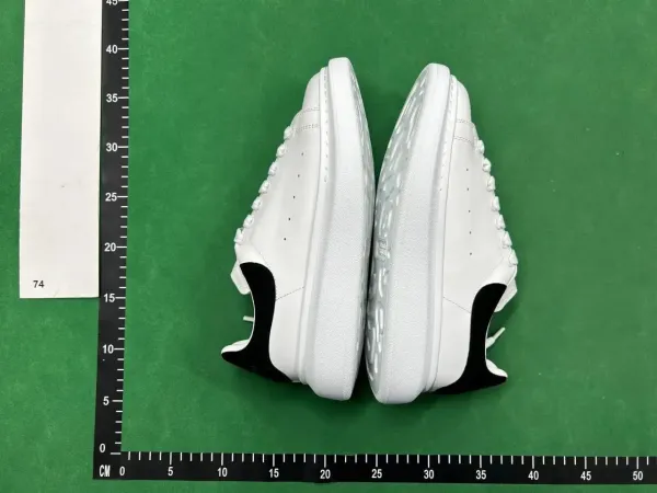 Alexander McQueen Oversized Sneaker White with Sky Blue Heel Tab Sneakers - 4