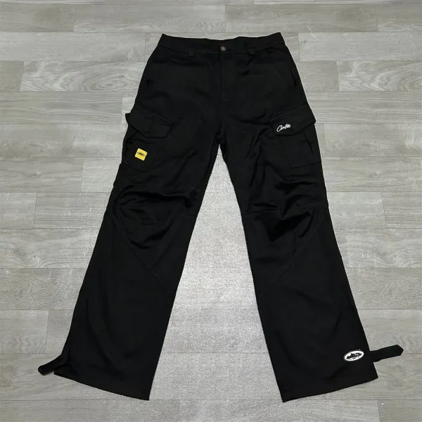 Corteiz Cargo Pants Black - 1