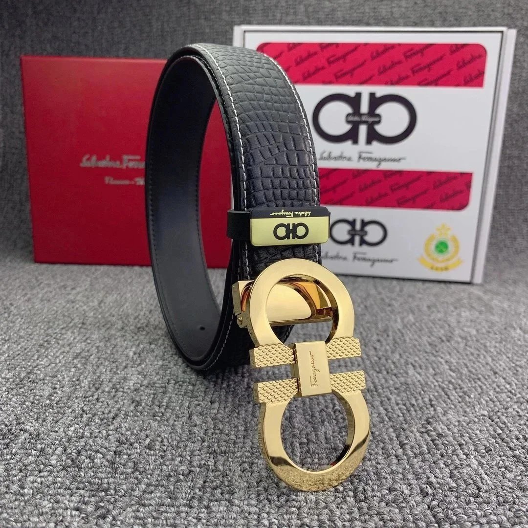 Salvatore Ferragamo Gancini Leather Belt