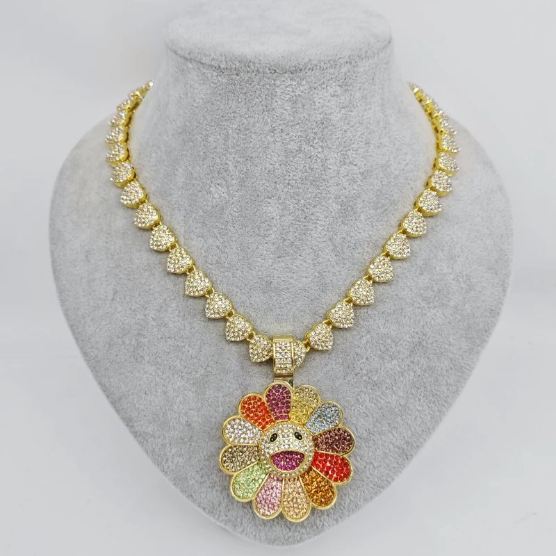 New Gold 10 Heart Chain