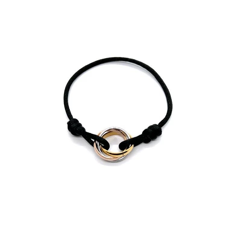 B Li Xian Three Ring Ring Soft Rope Bracelet 1 Piece - Male