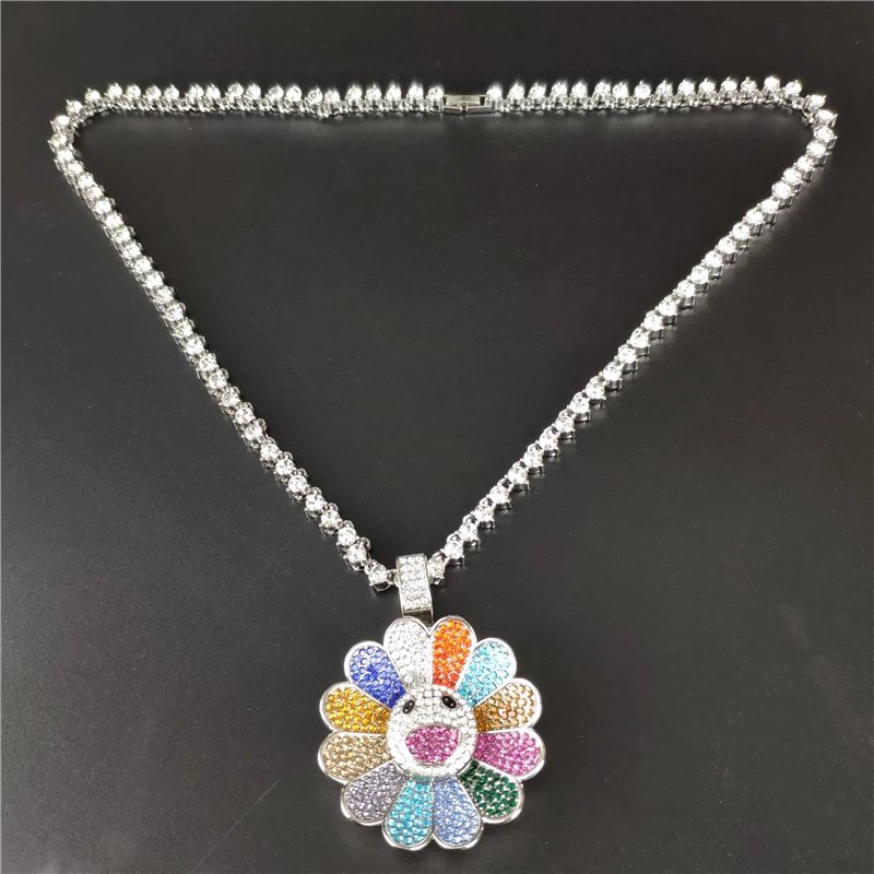 New Silver Colorful Diamond Chain