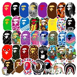 thumbnail for 50pcs ape head stickers 50pcsBape stickers LaptopScrapbookBapStickers