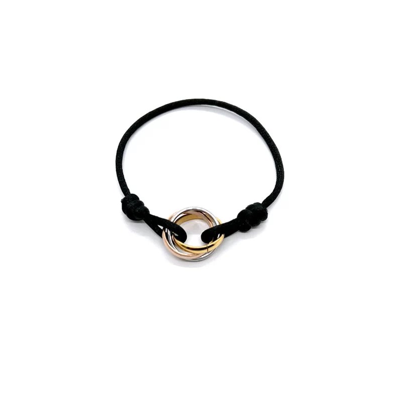 A Li Xian Three Ring Ring Soft Rope Bracelet 1 Piece - Girls