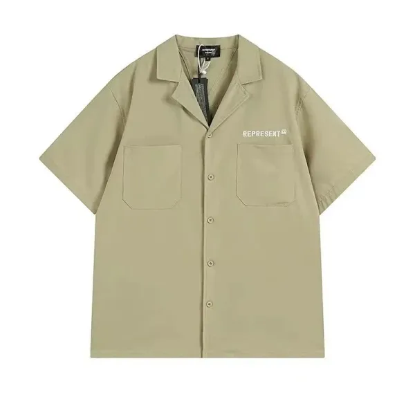 Represent Horizons Short-Sleeve Shirt Army Green - 3
