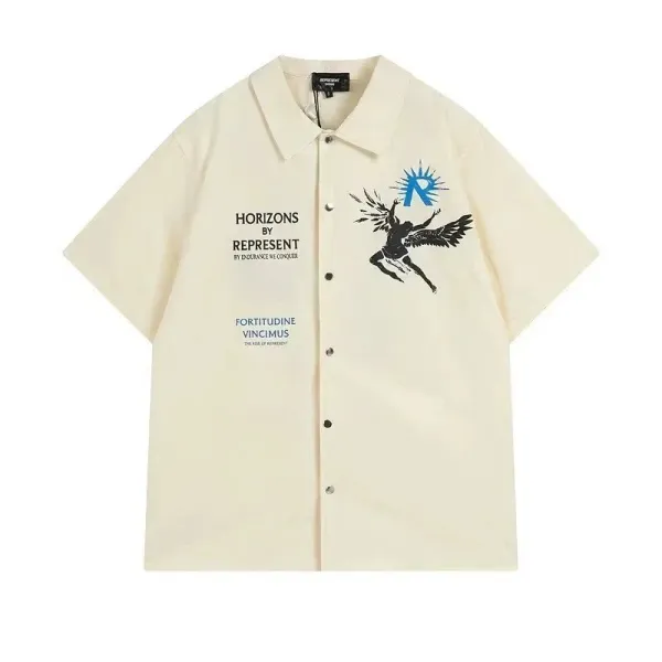 Represent Horizons Short-Sleeve Shirt Army Green - 7