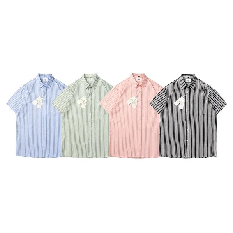 Comme des Garçons Play Heart Logo Light Blue Oxford Shirt - 22
