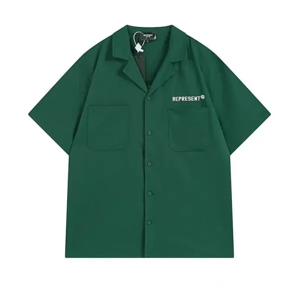 Represent Horizons Short-Sleeve Shirt Army Green - 5