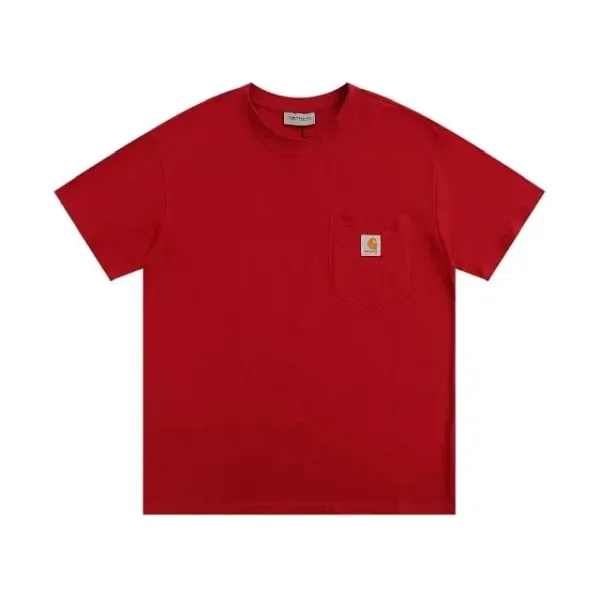 Carhartt Work In Progress Carhartt WIP Logo T-Shirt Burgundy T-Shirt T-Shirts - 13