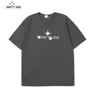 Design One Island Logo Patch Blue T-Shirt T-Shirts - 8