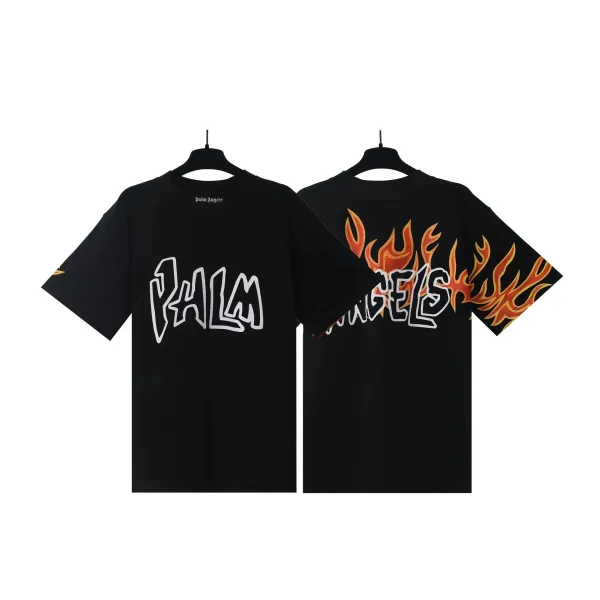 Palm Angels Skull Graphic Black T-Shirt - 4