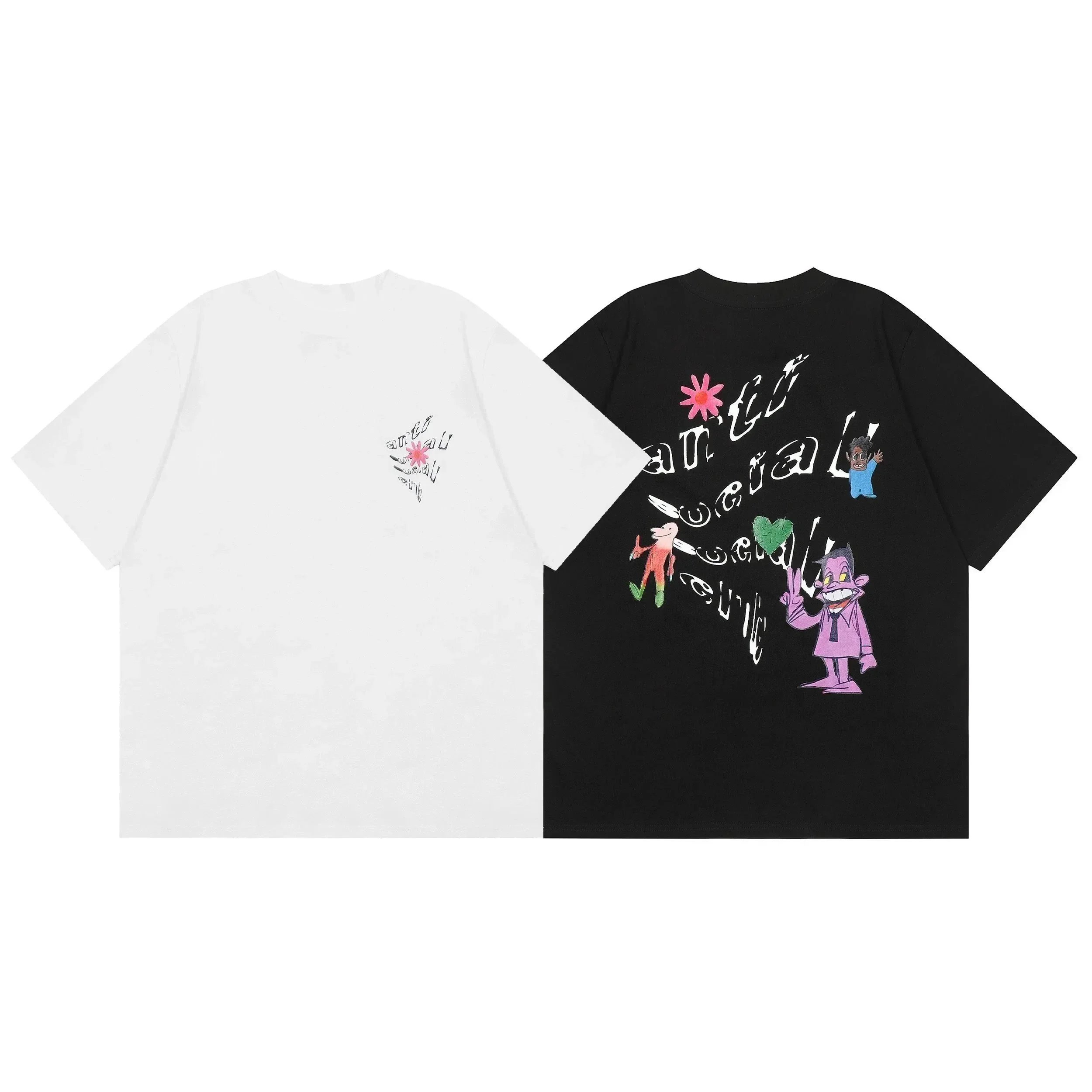 Anti Social Social Club Distressed Logo Black T-Shirt - 6