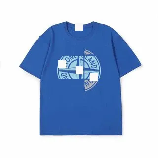 Design One Island Logo Patch Blue T-Shirt T-Shirts - 5