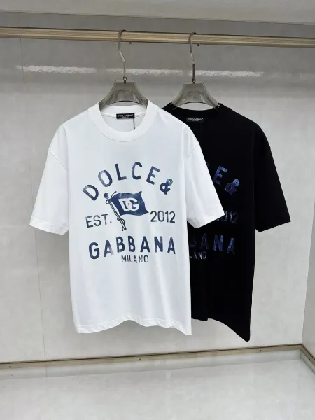Dolce & Gabbana Palm Tree DG Logo White T-Shirt - 12