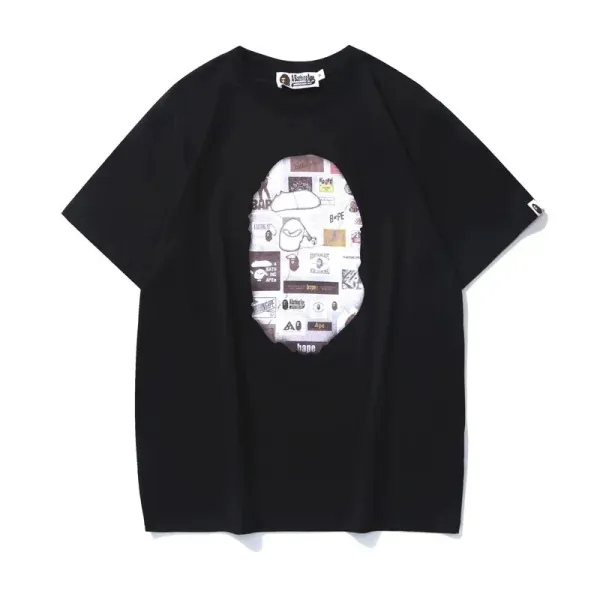 A Bathing Ape Pirate Ape Graphic Black T-Shirt - 14