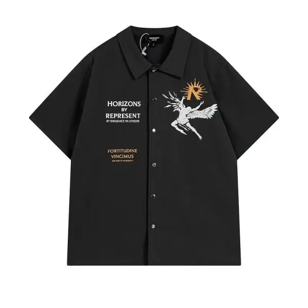 Represent Horizons Short-Sleeve Shirt Army Green - 6