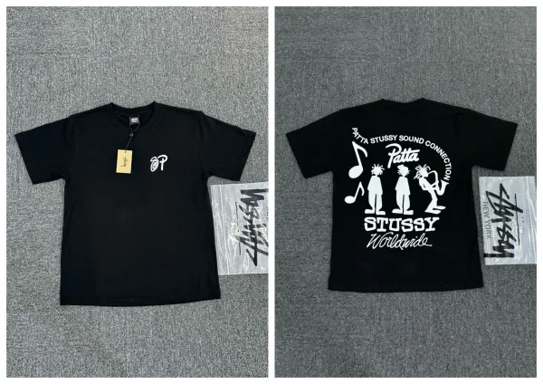 Stussy x Patta Sound Connection Black T-Shirt - 1