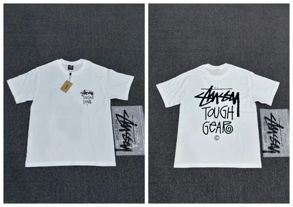 Stussy Tough Gear White T-Shirt - 1