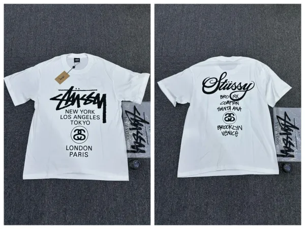 Stussy World Tour White T-Shirt - 1