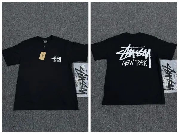 Stussy New York Logo Black T-Shirt - 1