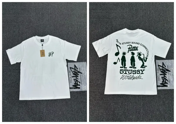 Stussy x Patta Sound Connection White T-Shirt - 1