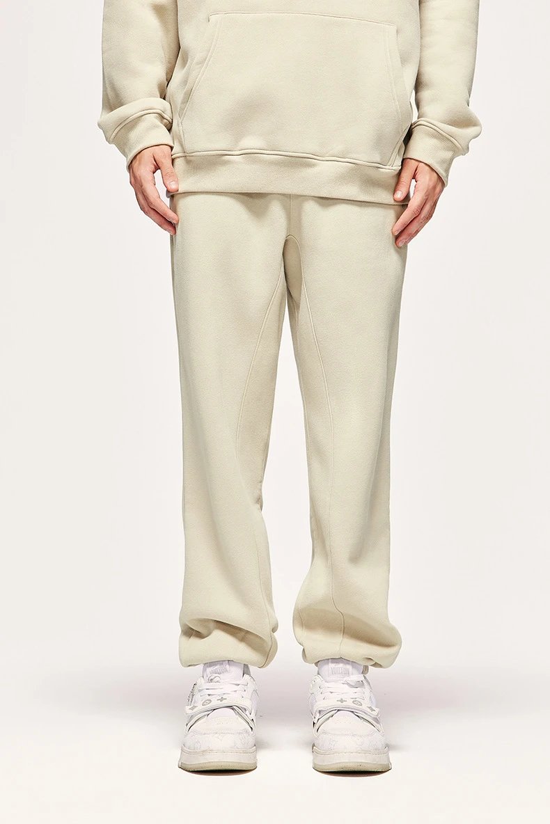 Design Basic White Drawstring Waist Sweatpants - 22