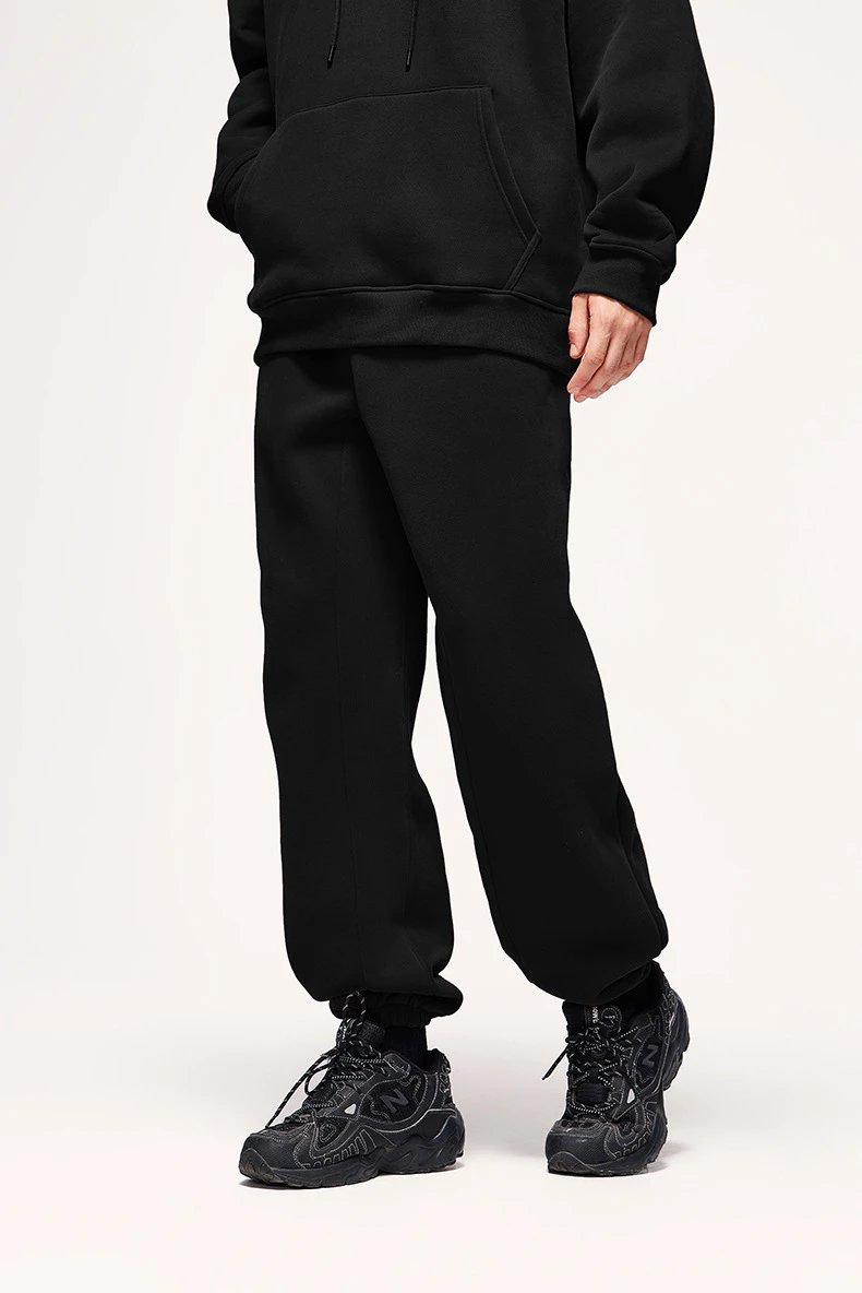 Design Basic White Drawstring Waist Sweatpants - 38