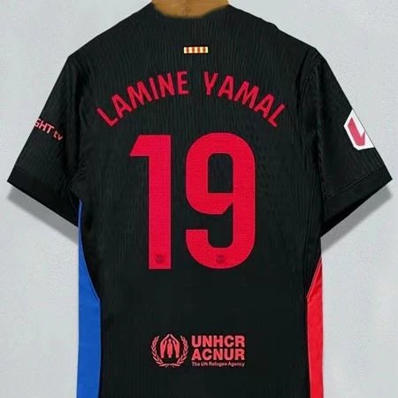 24-25赛季巴萨球衣主客场19号亚马尔加维莱万短袖足球服成人单衫 - 134571