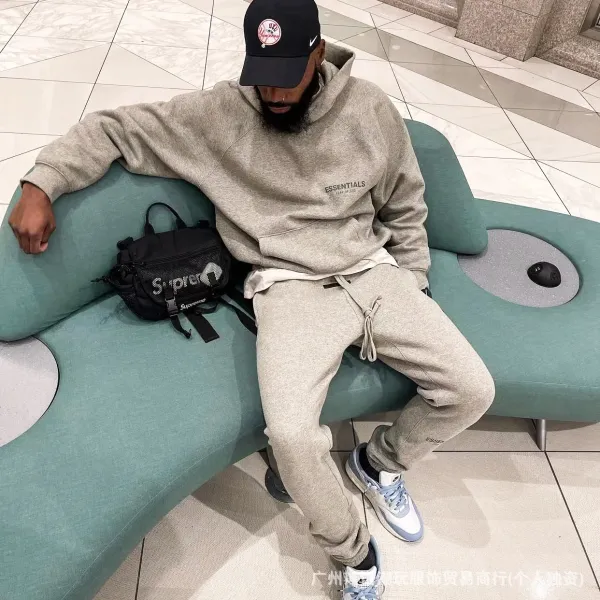 Fear of God Essentials Logo Sweatpants White - 21
