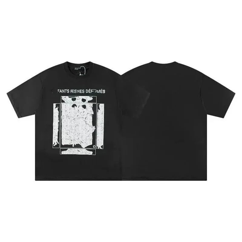 Vintage Portrait Print Rock Hip-Hop T-Shirt photo 4