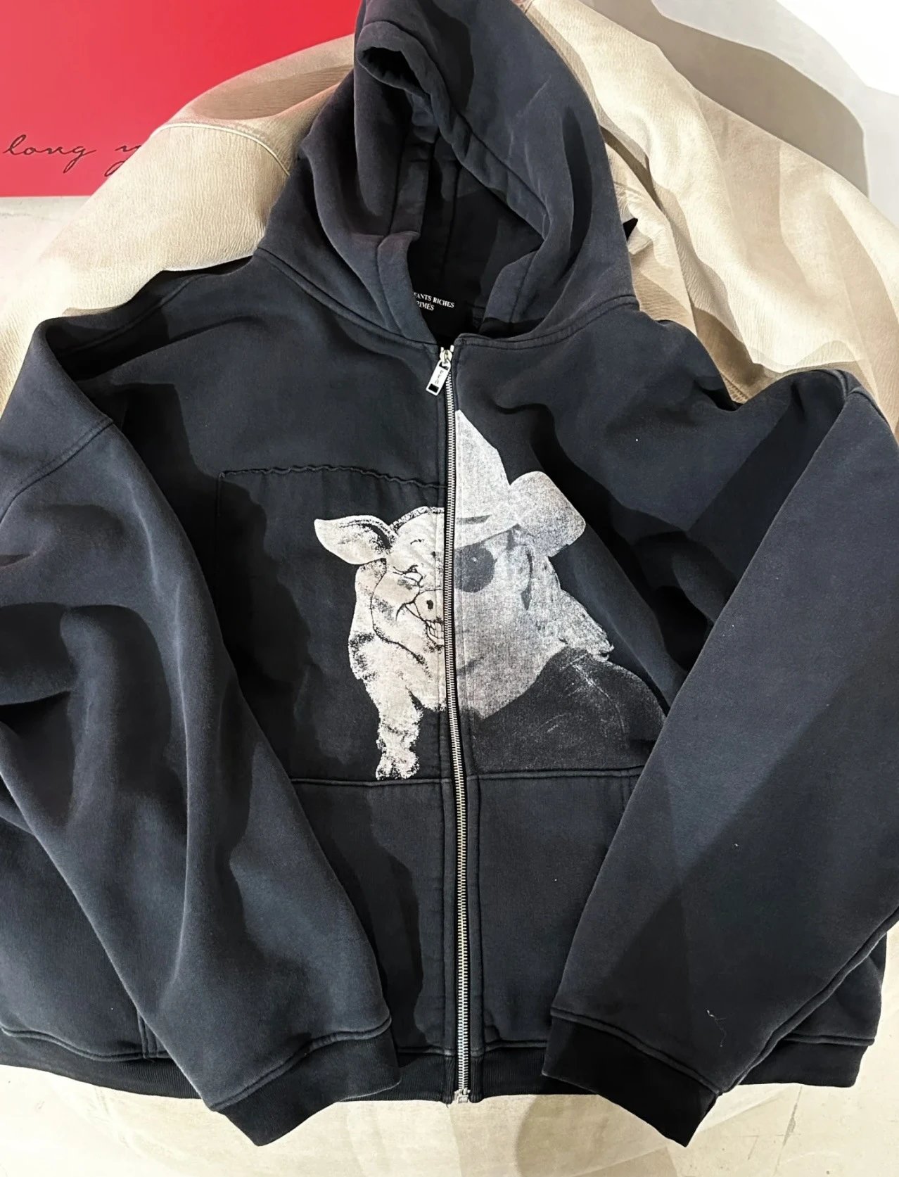 ERD Hoodie Black Orange Graphic Print Hoodie - 10