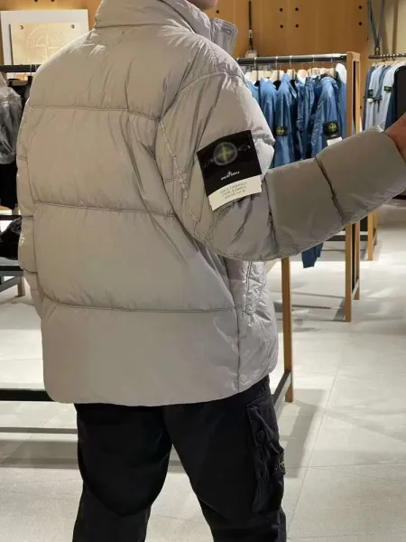 Moncler Maya Down Jacket Light Gray Outerwear - 12