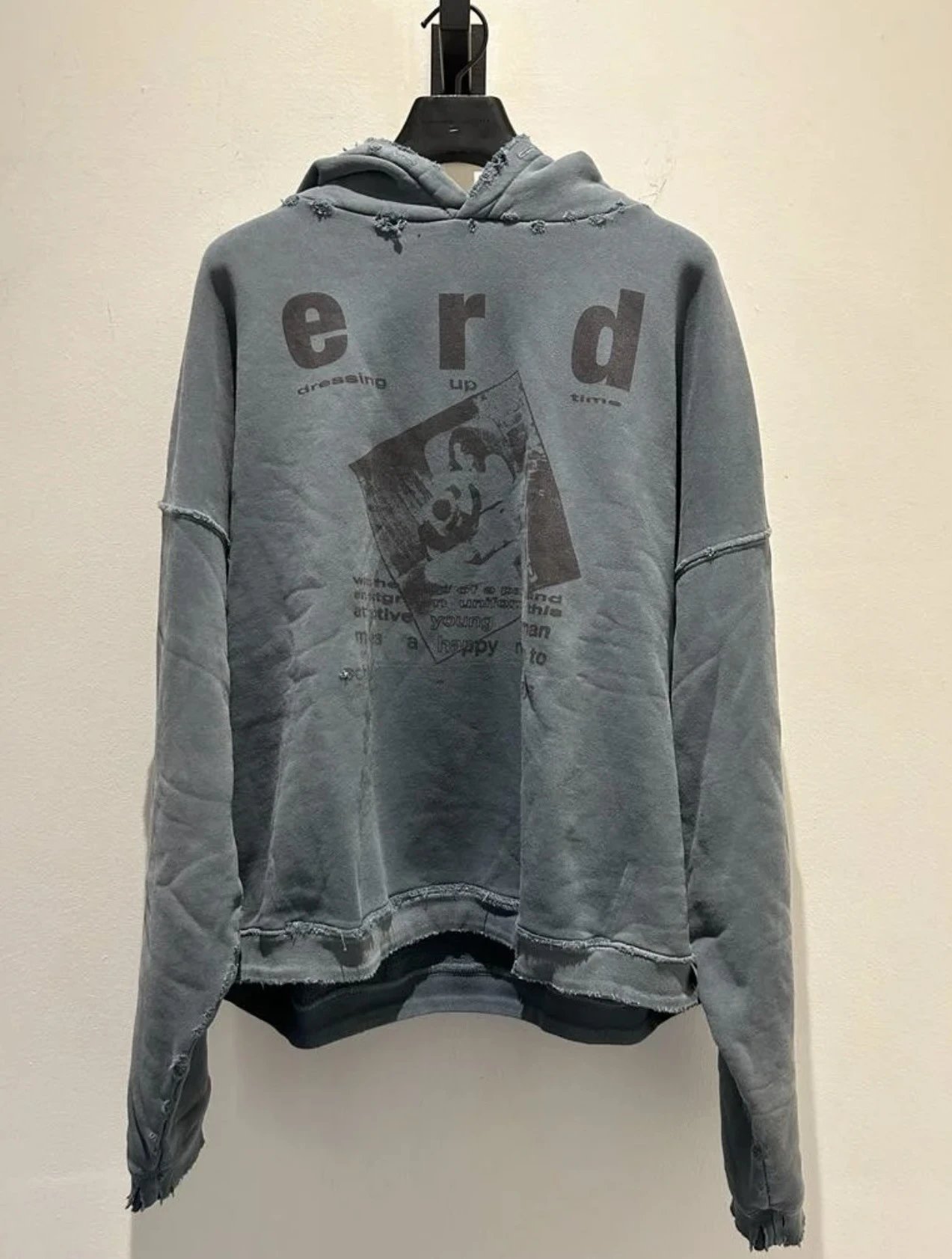 ERD Hoodie Black Orange Graphic Print Hoodie - 7
