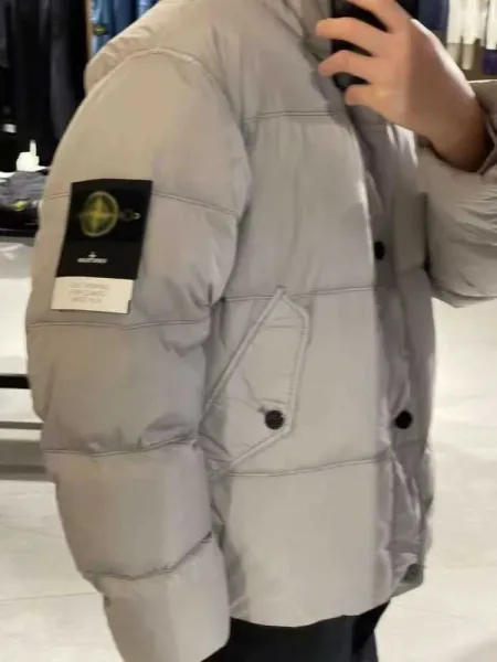 Moncler Maya Down Jacket Light Gray Outerwear - 13