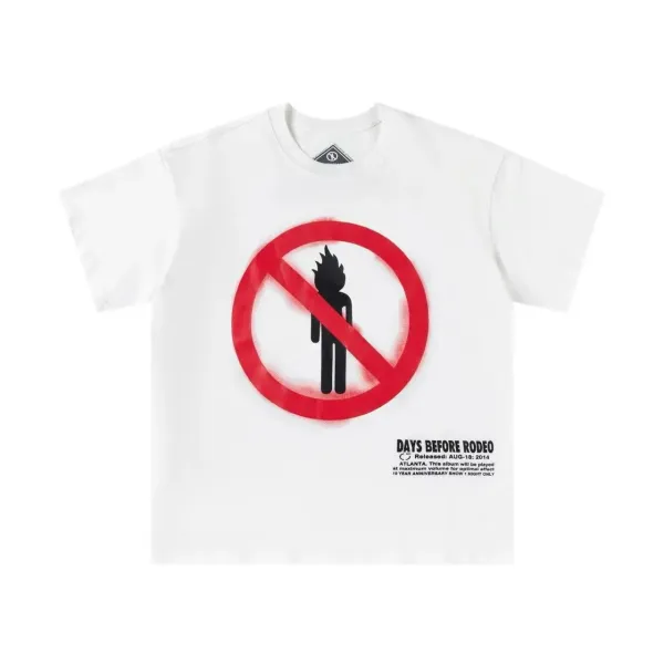 Days Before Rodeo x Unknown Brand Prohibited Figure White T-Shirt - 1