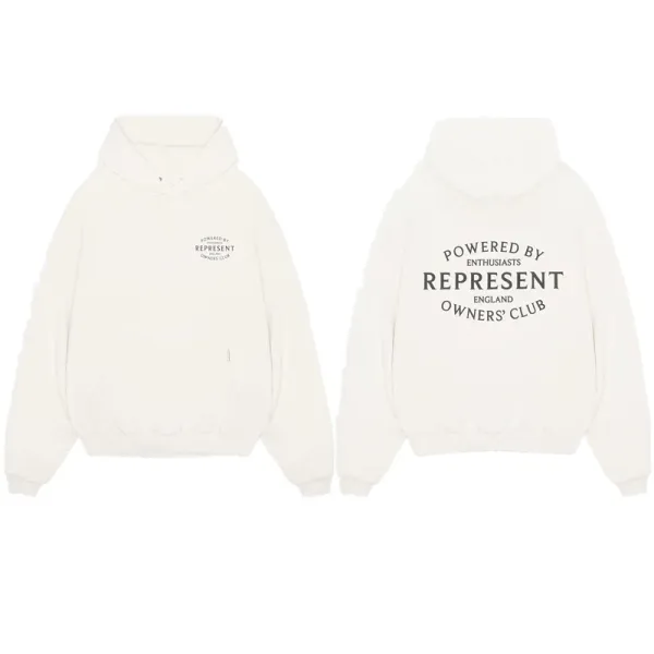 Represent Owners' Club Oversized Hoodie White - 1