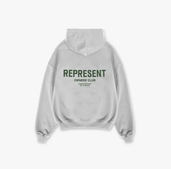 Represent Owners' Club Washed Gray Hoodie - 1