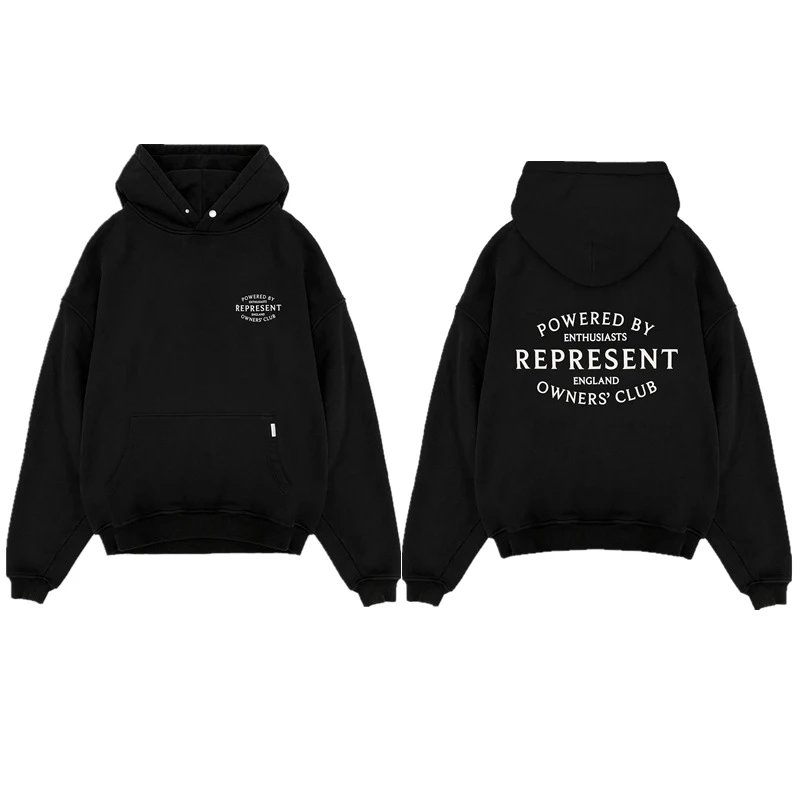 Represent Owners' Club Oversized Hoodie Black - 1